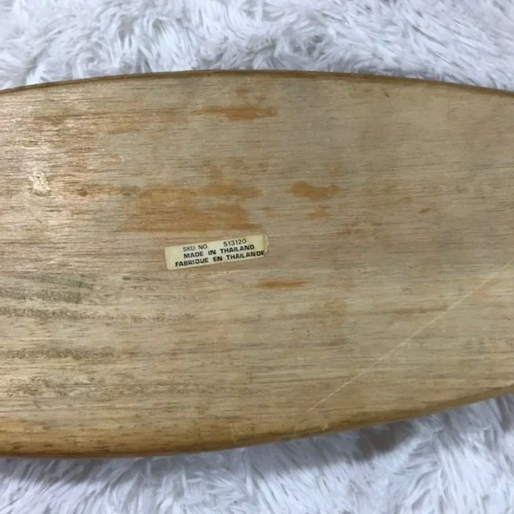 Vintage Rustic Genuine Wood Metal Fish Cutting Board Serving Tray